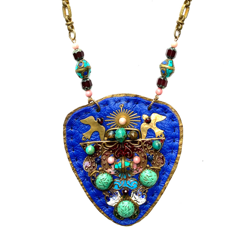 SHIELD NECKLACE : Rising Vibration, Royal