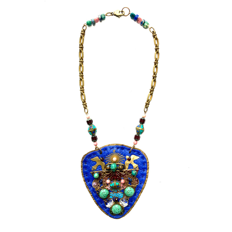 SHIELD NECKLACE : Rising Vibration, Royal