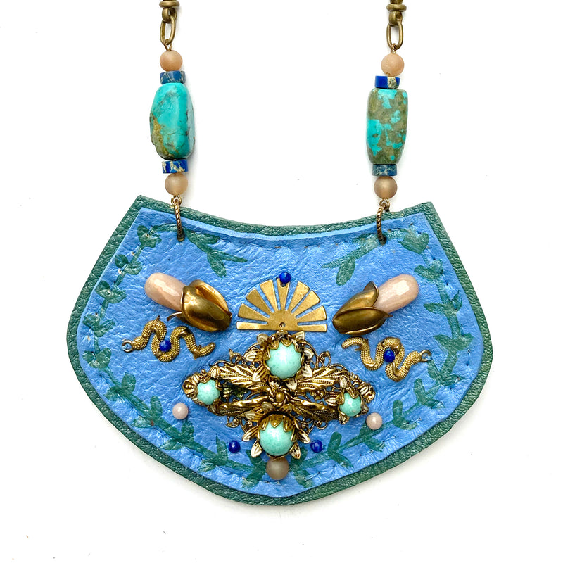 SHIELD NECKLACE : Transformation, Periwinkle