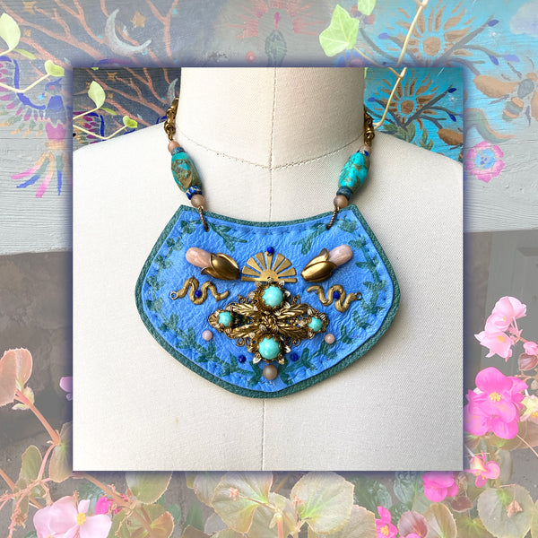 SHIELD NECKLACE : Transformation, Periwinkle